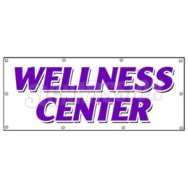 Signmission WELLNESS CENTER BANNER SIGN chiropractic chiropractor fitness center B-96 Wellness Center - main